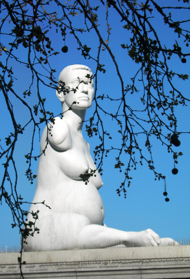 "Love is the greatest ability" - Trafalgar Square, London (featuring "Alison Lapper Pregnant" by Marc Quinn)