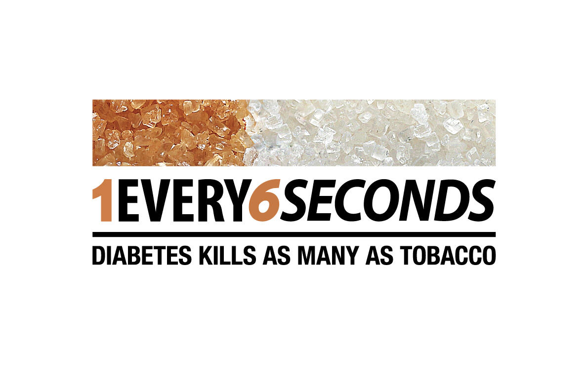Campaign Logo (Social Media): "1 Every 6 Seconds" - Diabetes Association of Sri Lanka, World Diabetes Day 2014