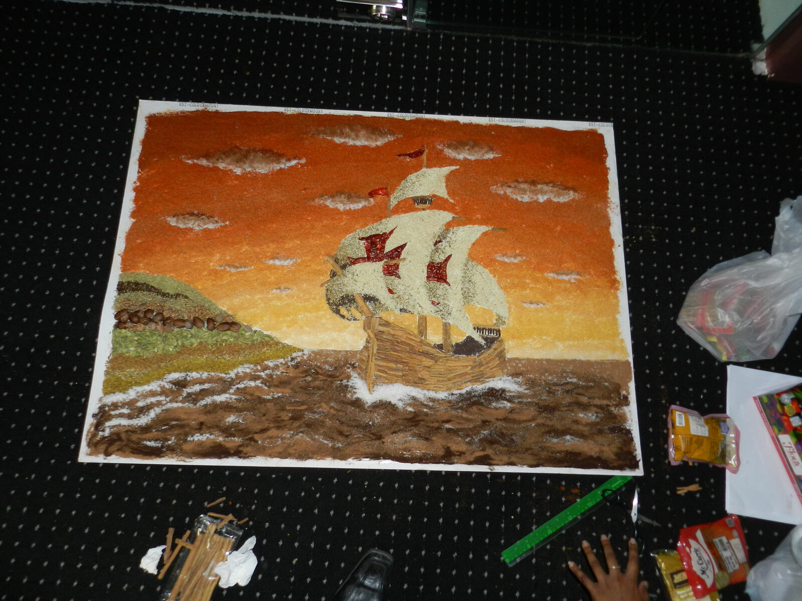 Behind the scenes: "The Spice Route" - Hilton Colombo Residences, F&B Promo campaign featuring art piece made with real spices