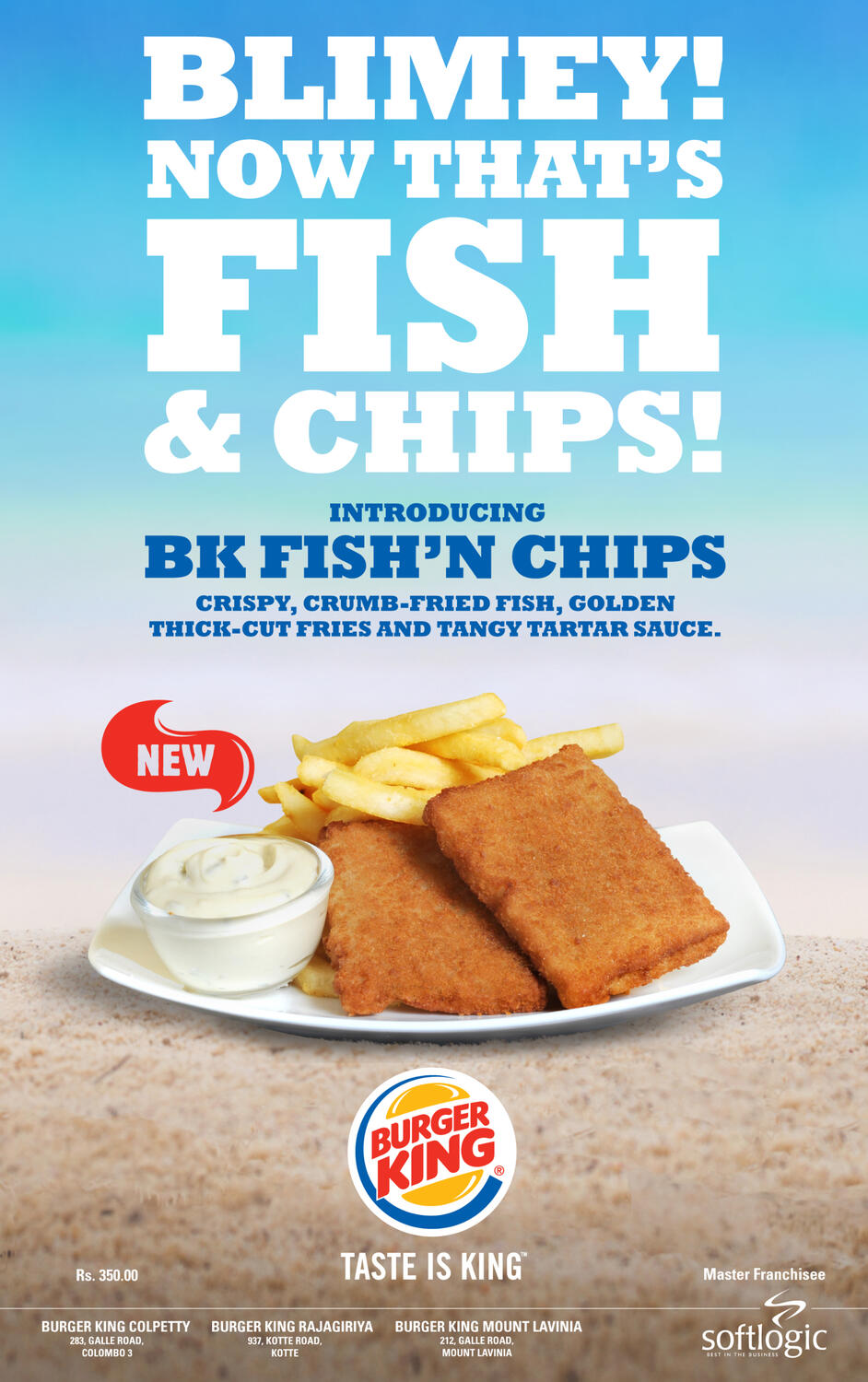 "Blimey, Now That’s Fish & Chips" - Burger King Sri Lanka