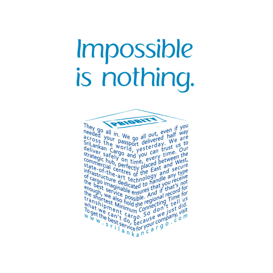 "Trusted Taglines" - SriLankan Cargo, Pitch